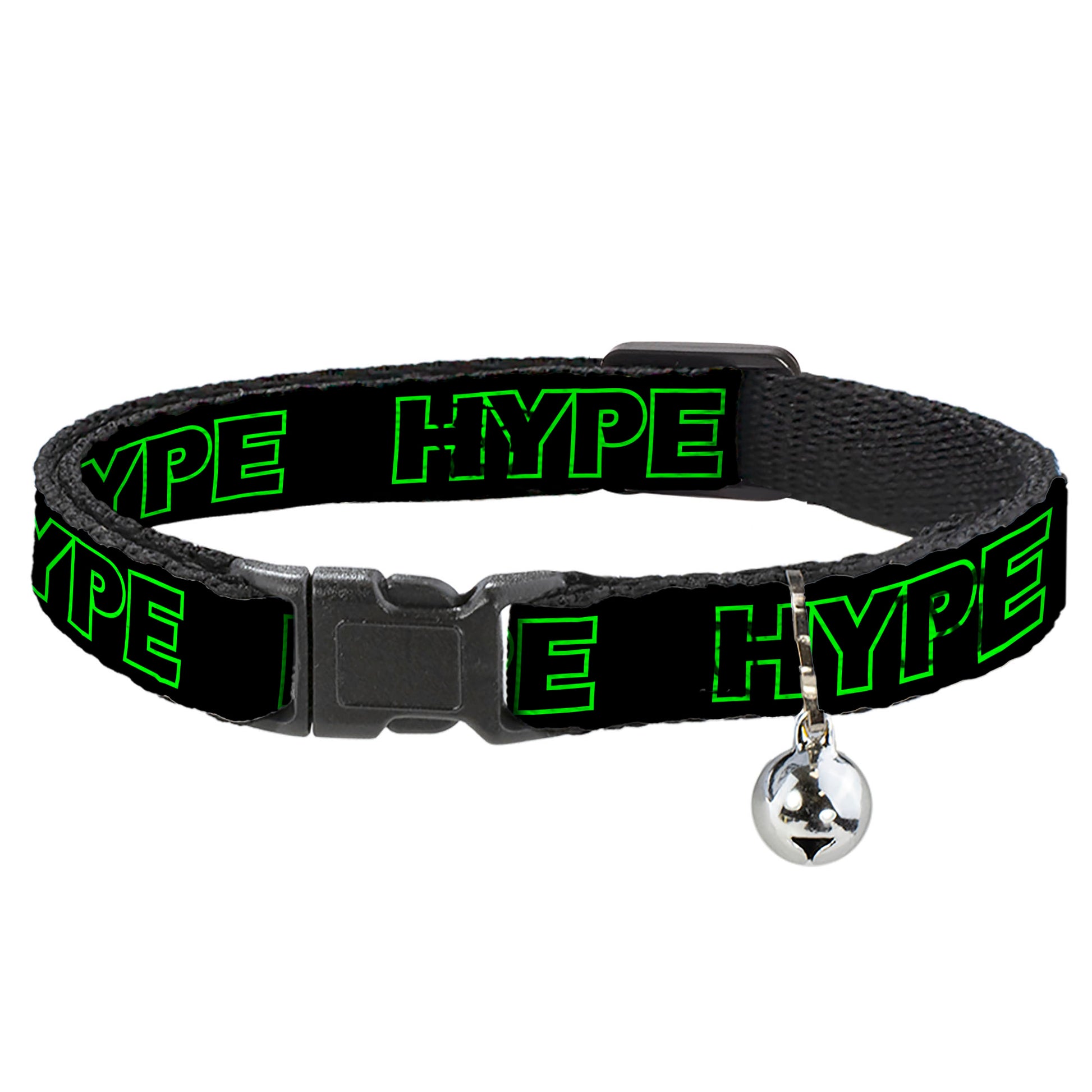 Cat Collar Breakaway - HYPE Outline Black Neon Green Breakaway Cat Collars Buckle-Down