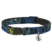 Breakaway Cat Collar with Bell - HARMONY BALANCE LIFE Icons Collage Blue/Yellow Breakaway Cat Collars Buckle-Down