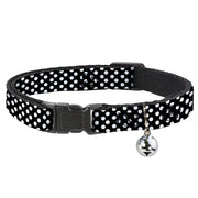 Cat Collar Breakaway - Micro Polka Dots2 Black White Breakaway Cat Collars Buckle-Down