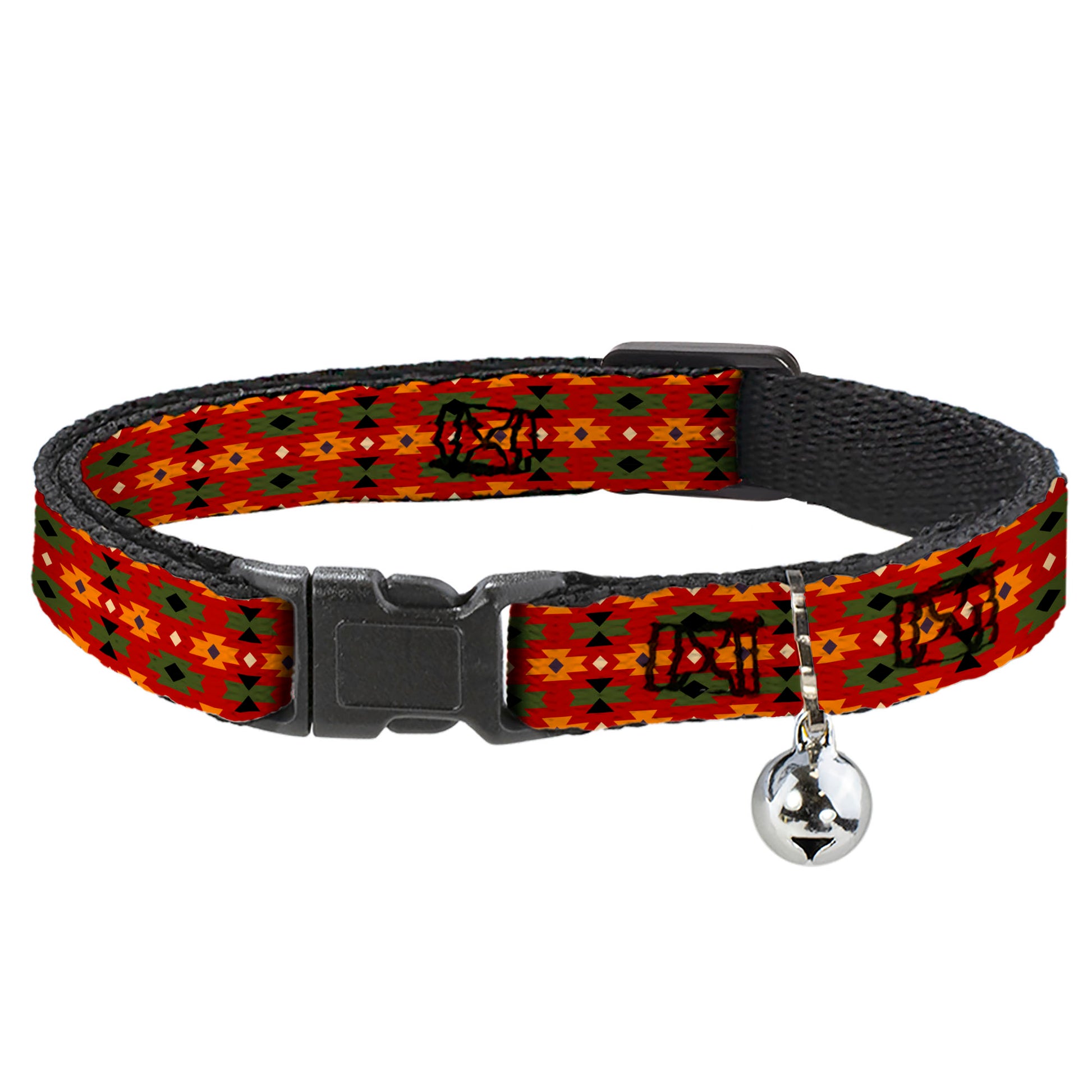 Cat Collar Breakaway - Mini Navajo Tan Rust Olive Black Breakaway Cat Collars Buckle-Down