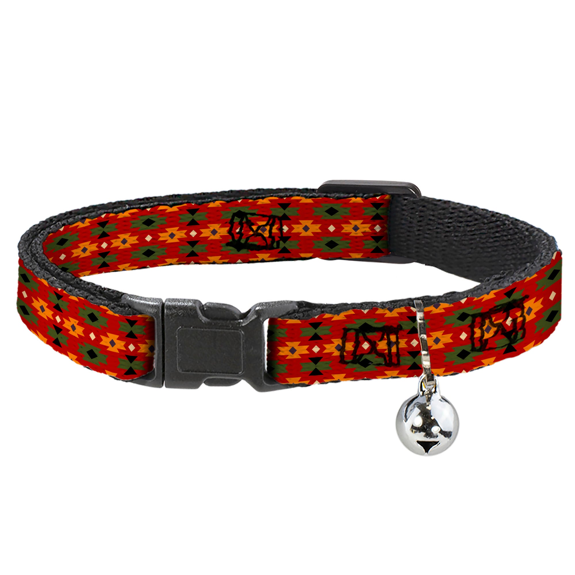 Cat Collar Breakaway - Mini Navajo Tan Rust Olive Black Breakaway Cat Collars Buckle-Down