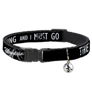 Cat Collar Breakaway - THE MOUNTAINS ARE CALLING AND I MUST GO Mountains Outline3 Black Gray White Breakaway Cat Collars Buckle-Down