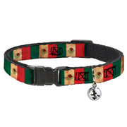 Cat Collar Breakaway - Mexico Flag Continuous Vintage Breakaway Cat Collars Buckle-Down