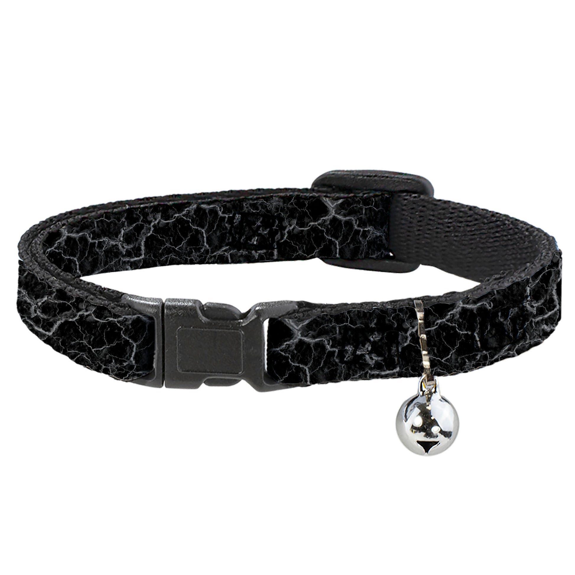 Breakaway Cat Collar with Bell - Marble Black/Charcoal Gray Breakaway Cat Collars Buckle-Down   