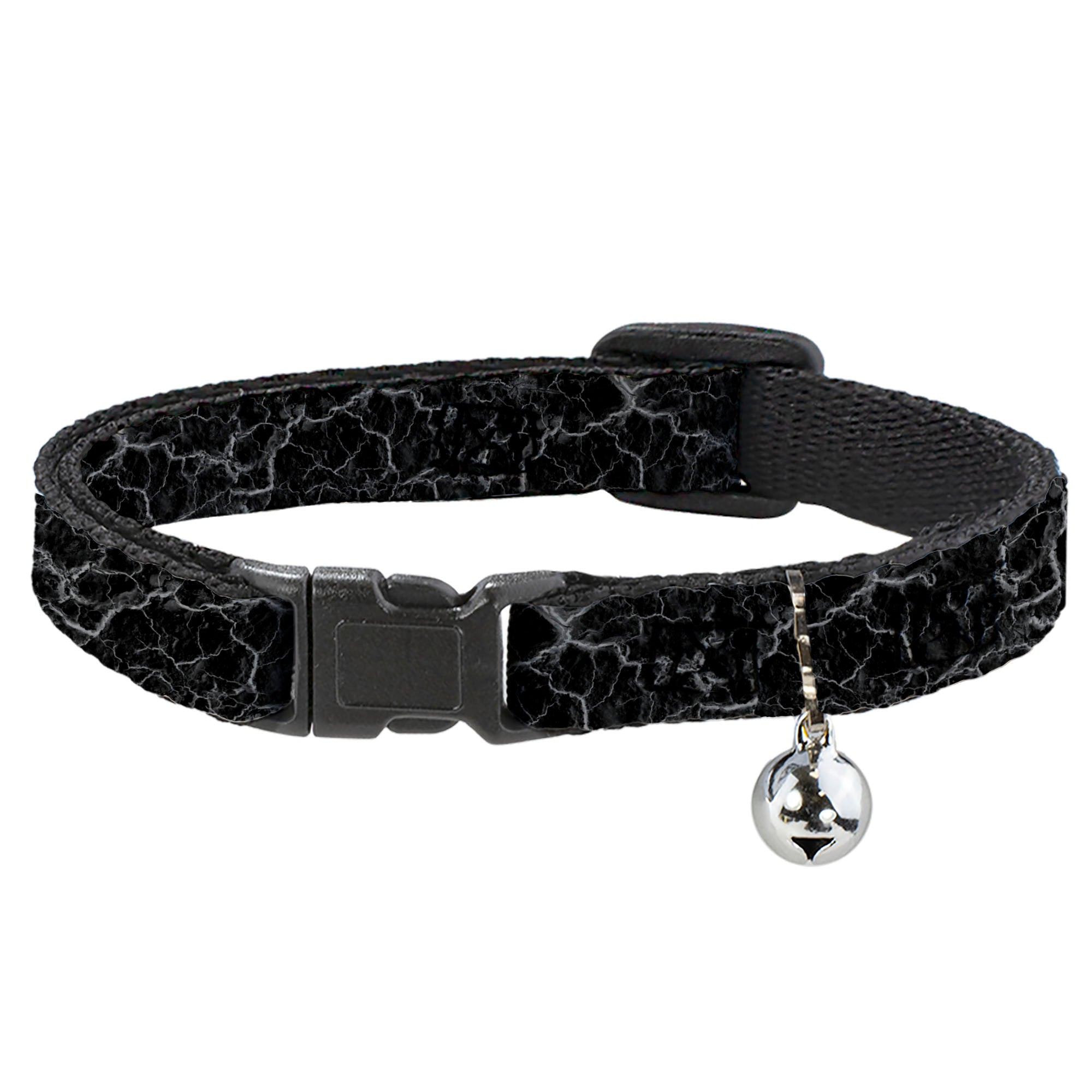 Breakaway Cat Collar with Bell - Marble Black/Charcoal Gray Breakaway Cat Collars Buckle-Down   