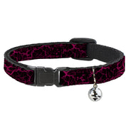 Breakaway Cat Collar with Bell - Marble Black/Hot Pink Breakaway Cat Collars Buckle-Down   