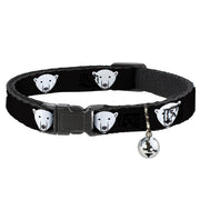 Cat Collar Breakaway - Polar Bear Repeat Black Breakaway Cat Collars Buckle-Down