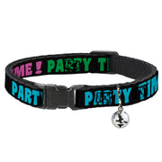 Cat Collar Breakaway - PARTY TIME! Black Green Turquoise Fuchsia Breakaway Cat Collars Buckle-Down