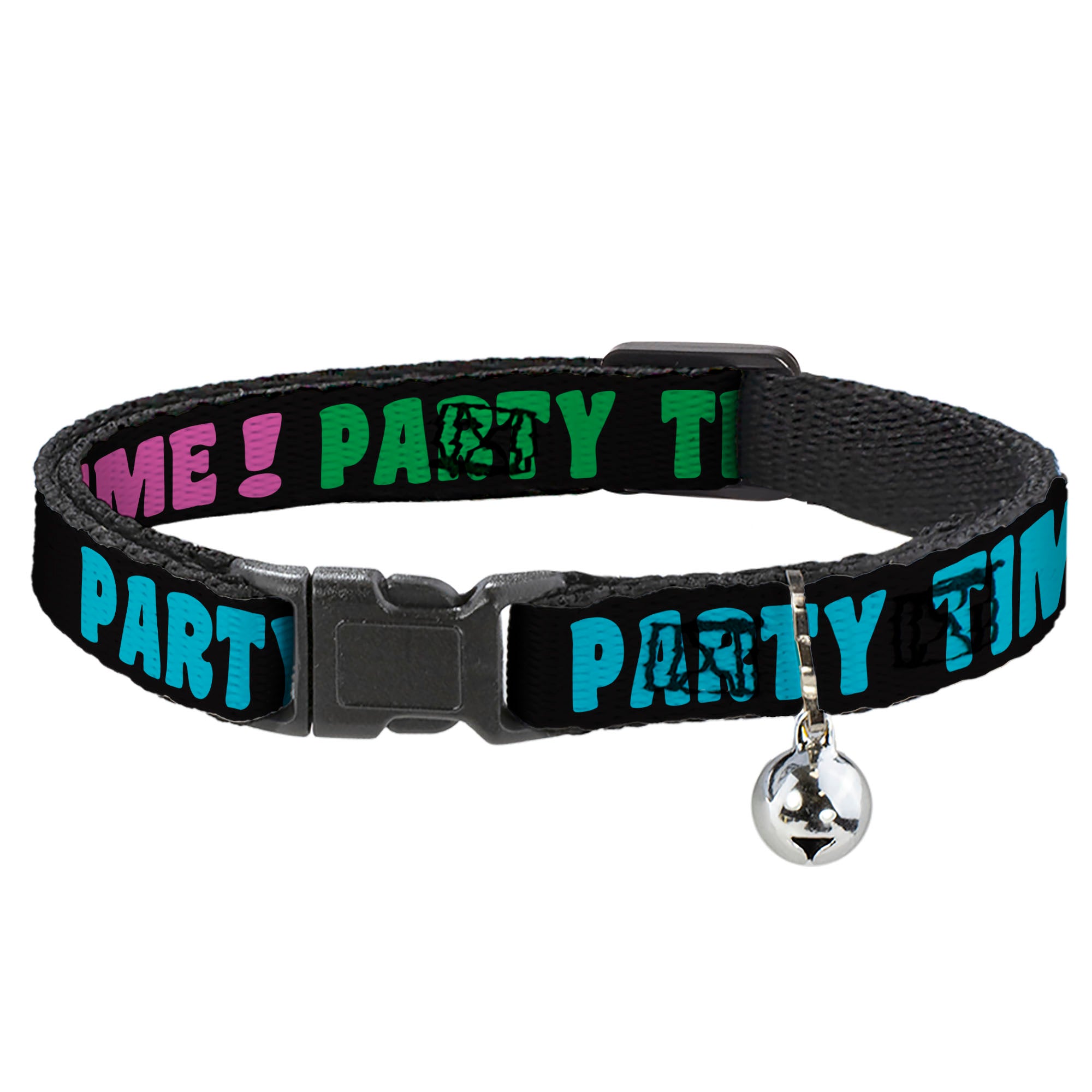 Cat Collar Breakaway - PARTY TIME! Black Green Turquoise Fuchsia Breakaway Cat Collars Buckle-Down