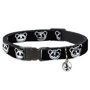 Cat Collar Breakaway - Panda Bear Cartoon2 Black White Breakaway Cat Collars Buckle-Down