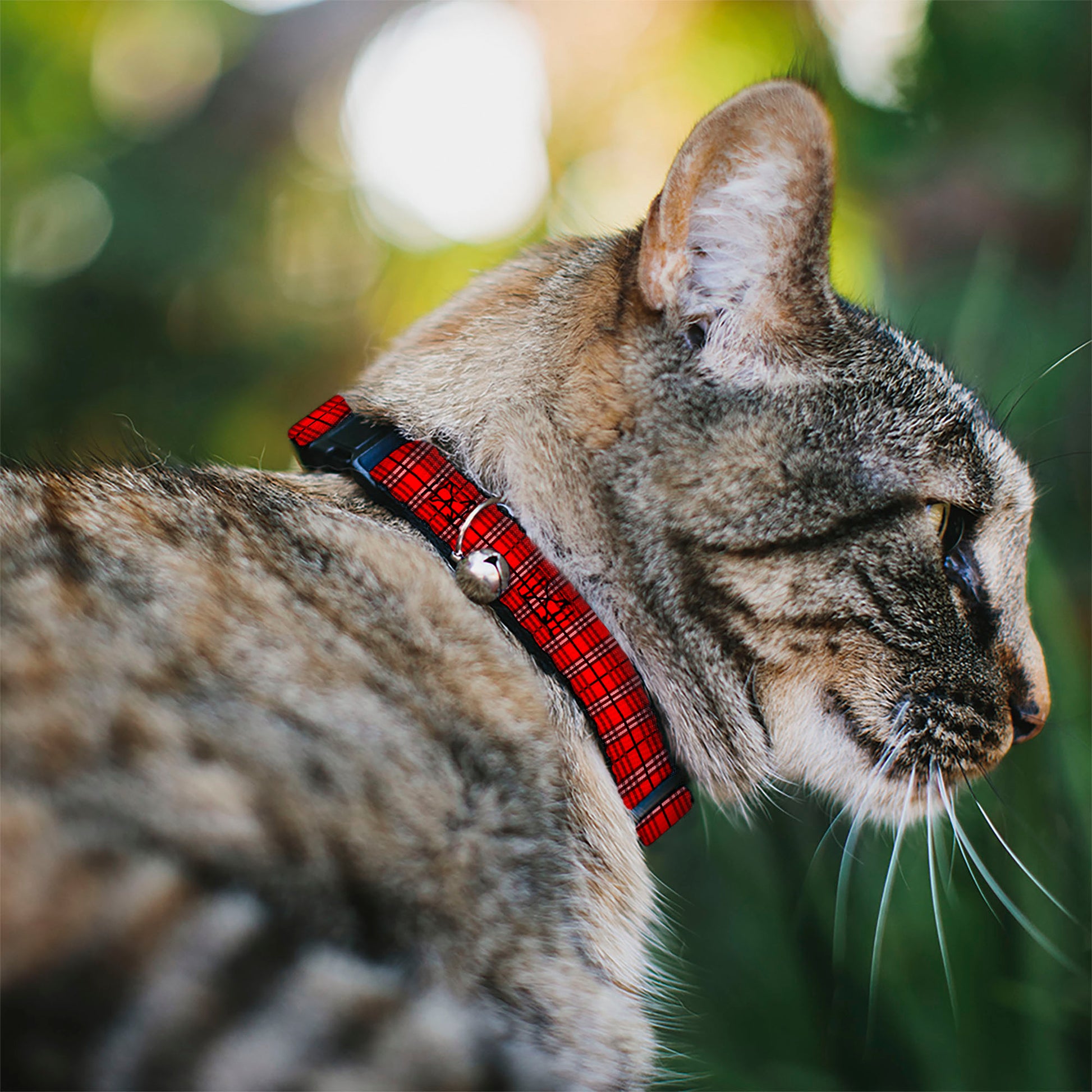 Cat Collar Breakaway - Plaid Red Breakaway Cat Collars Buckle-Down