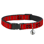 Cat Collar Breakaway - Plaid Red Breakaway Cat Collars Buckle-Down