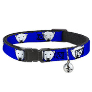 Cat Collar Breakaway - Polar Bear w Mustache Royal Breakaway Cat Collars Buckle-Down