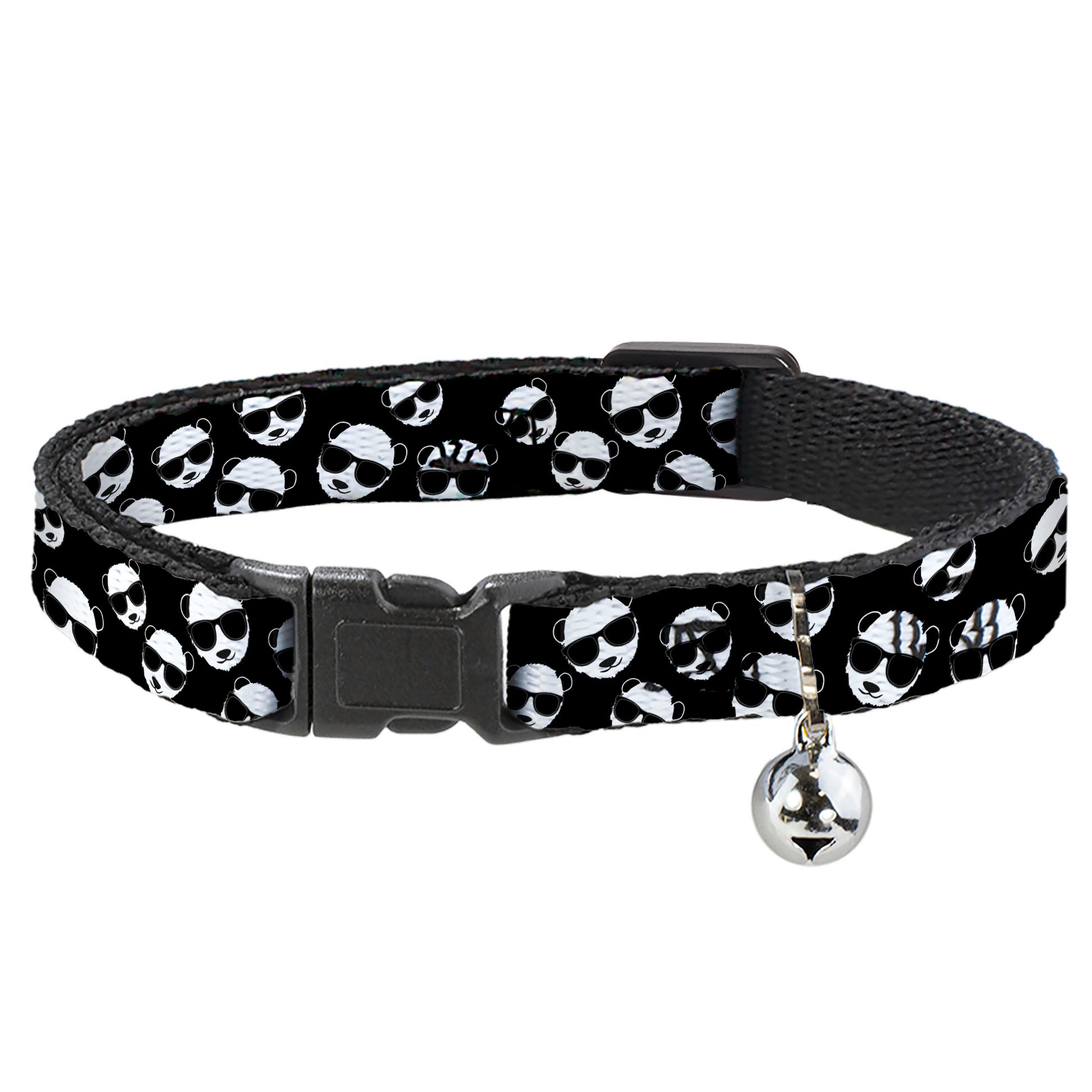 Cat Collar Breakaway - Multi Panda w Sunglasses Black White Breakaway Cat Collars Buckle-Down
