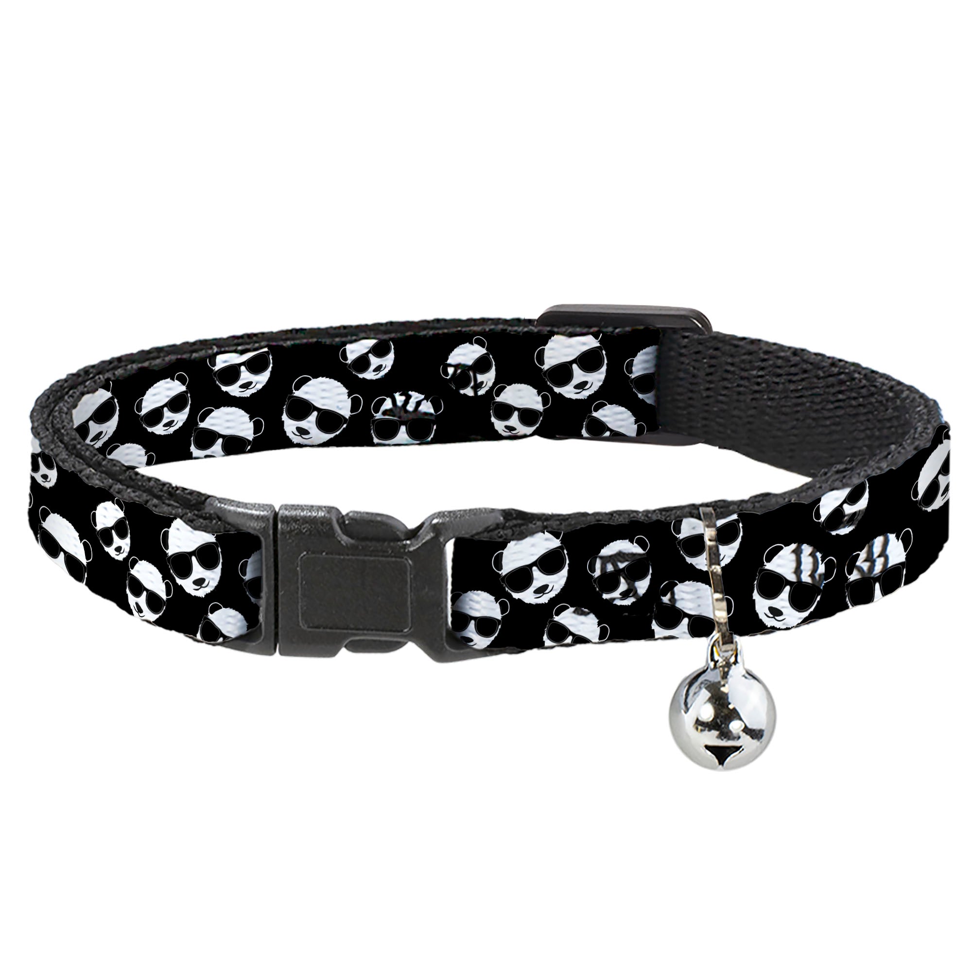 Cat Collar Breakaway - Multi Panda w Sunglasses Black White Breakaway Cat Collars Buckle-Down