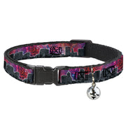 Cat Collar Breakaway - Portland Vivid Skyline Cosmic Roses Breakaway Cat Collars Buckle-Down