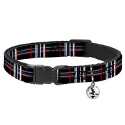 Cat Collar Breakaway - Plaid Black Red White Blue Breakaway Cat Collars Buckle-Down