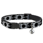Cat Collar Breakaway - Pinwheel Black White Breakaway Cat Collars Buckle-Down