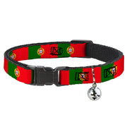 Cat Collar Breakaway - Portugal Flag Green Red Breakaway Cat Collars Buckle-Down