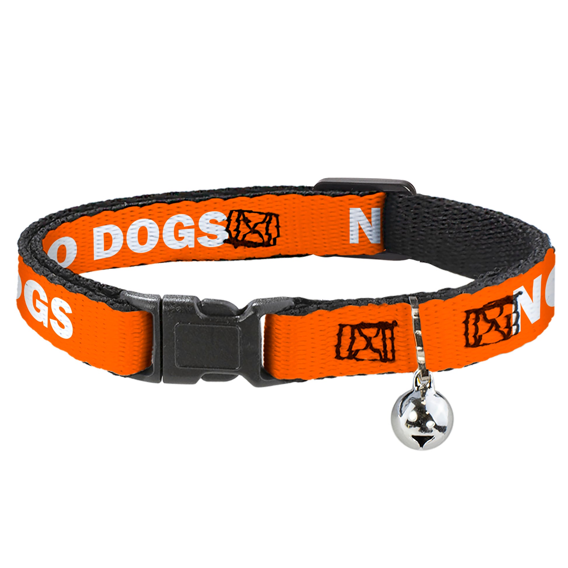 Cat Collar Breakaway - Pet Quote NO DOGS Orange White Breakaway Cat Collars Buckle-Down