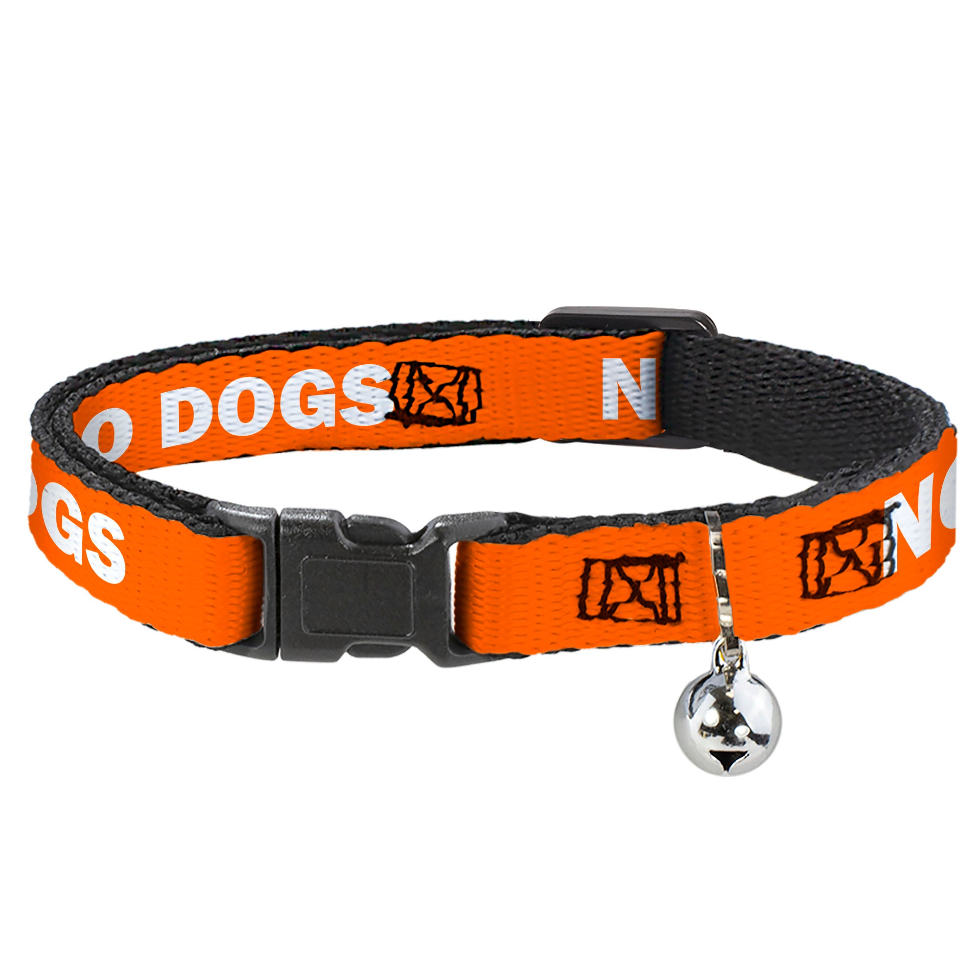 Cat Collar Breakaway - Pet Quote NO DOGS Orange White Breakaway Cat Collars Buckle-Down