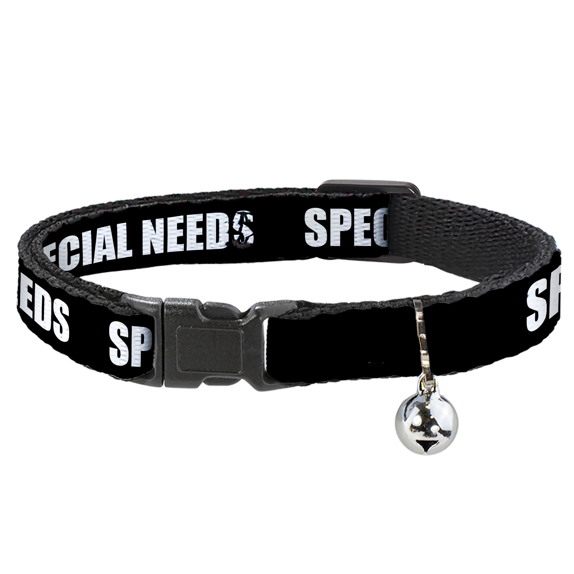 Breakaway Cat Collar with Bell - Pet Quote SPECIAL NEEDS Black/White