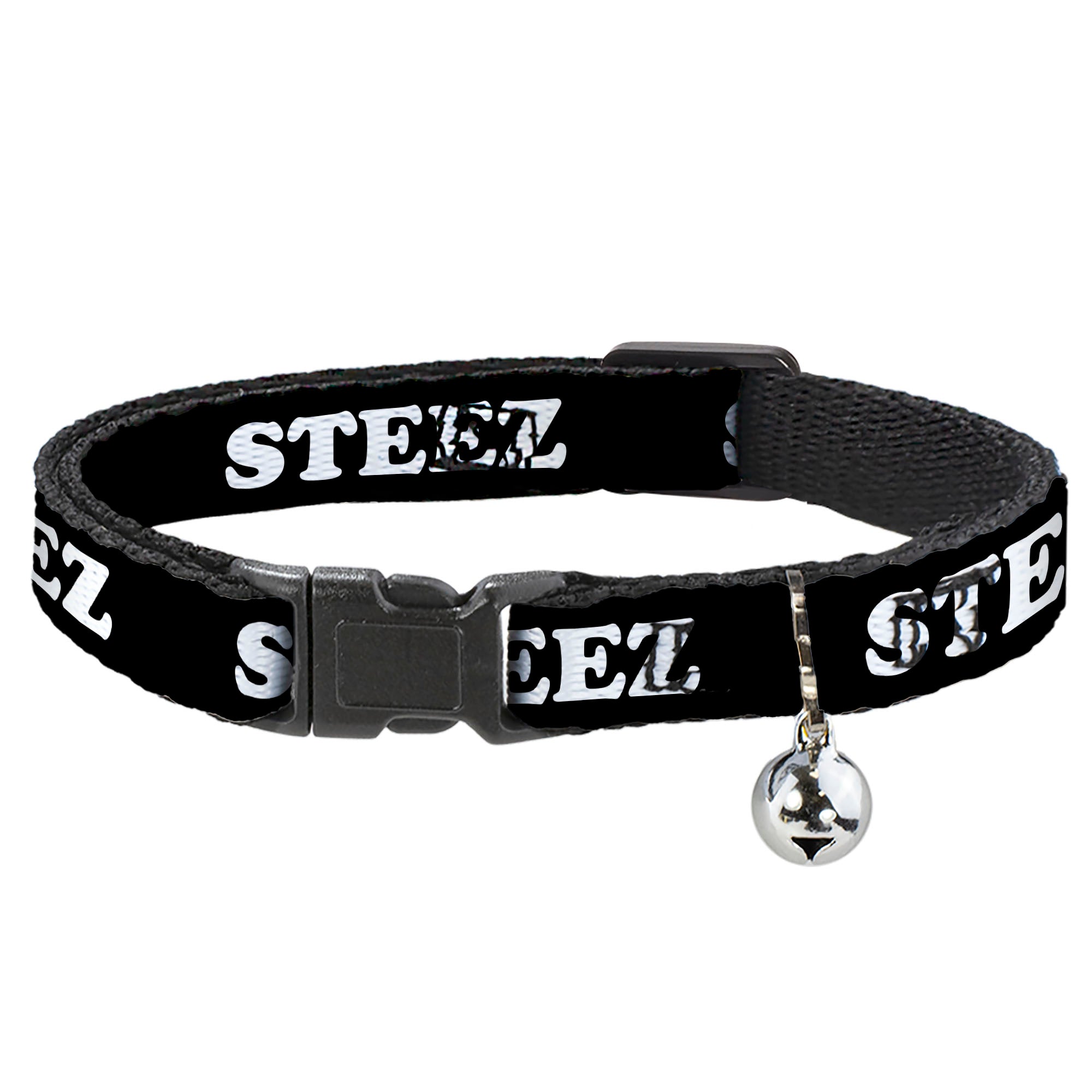 Cat Collar Breakaway - STEEZ Black White Breakaway Cat Collars Buckle-Down