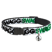 Cat Collar Breakaway - SWAGG White Black Green Breakaway Cat Collars Buckle-Down