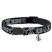 Cat Collar Breakaway - STRAIGHT EDGE Black White Breakaway Cat Collars Buckle-Down