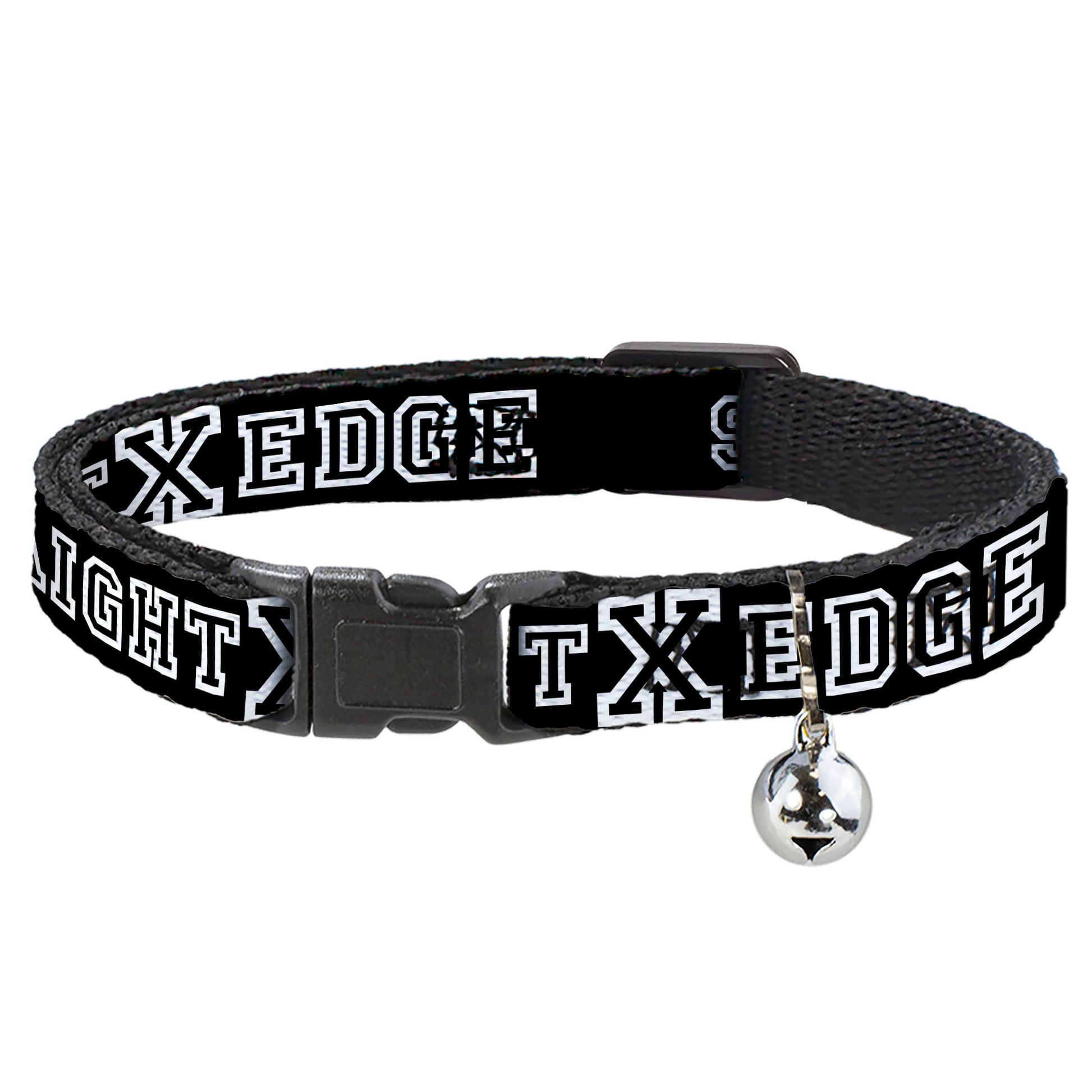 Cat Collar Breakaway - STRAIGHT EDGE Black White Breakaway Cat Collars Buckle-Down