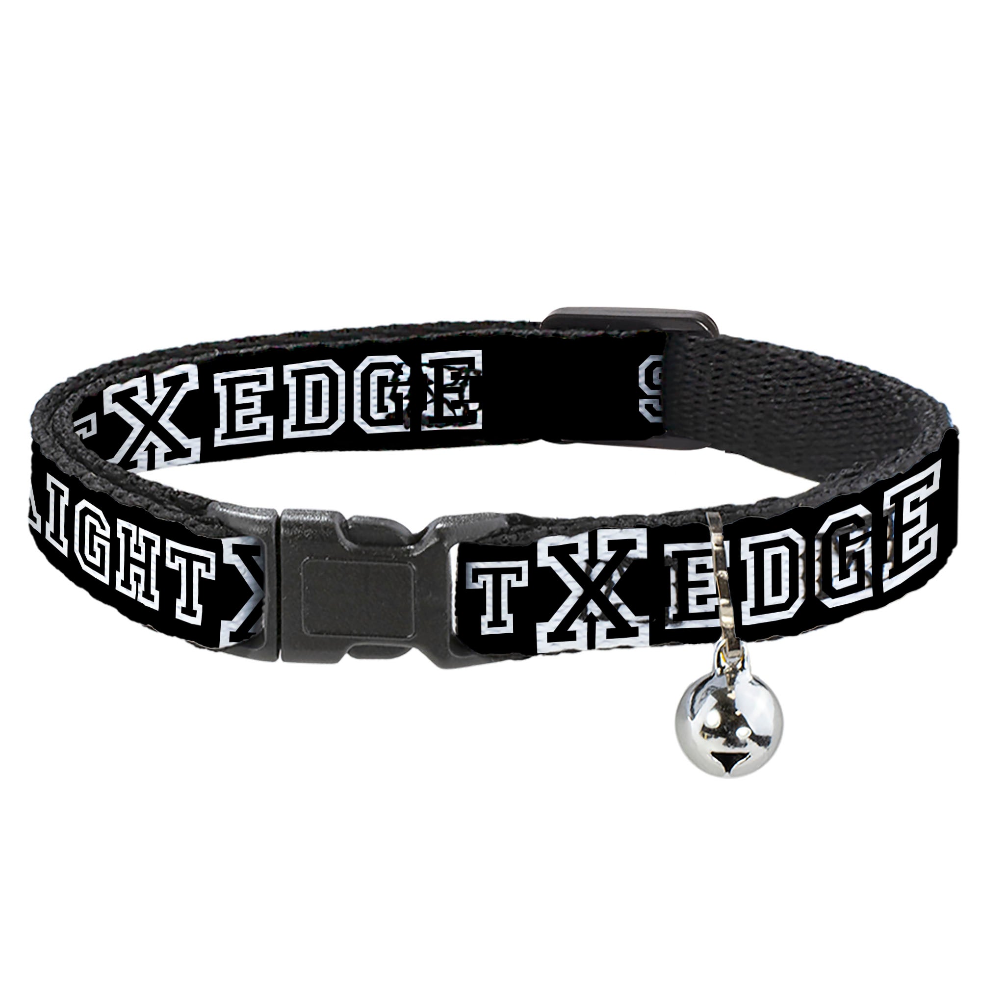 Cat Collar Breakaway - STRAIGHT EDGE Black White Breakaway Cat Collars Buckle-Down