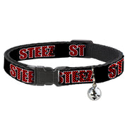 Cat Collar Breakaway - STEEZ Black Checker Black Red Breakaway Cat Collars Buckle-Down