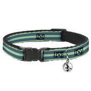 Cat Collar Breakaway - Stripes Pastel Green Olive Breakaway Cat Collars Buckle-Down