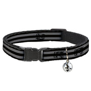 Cat Collar Breakaway - Stripes 3Black 2Gray Breakaway Cat Collars Buckle-Down