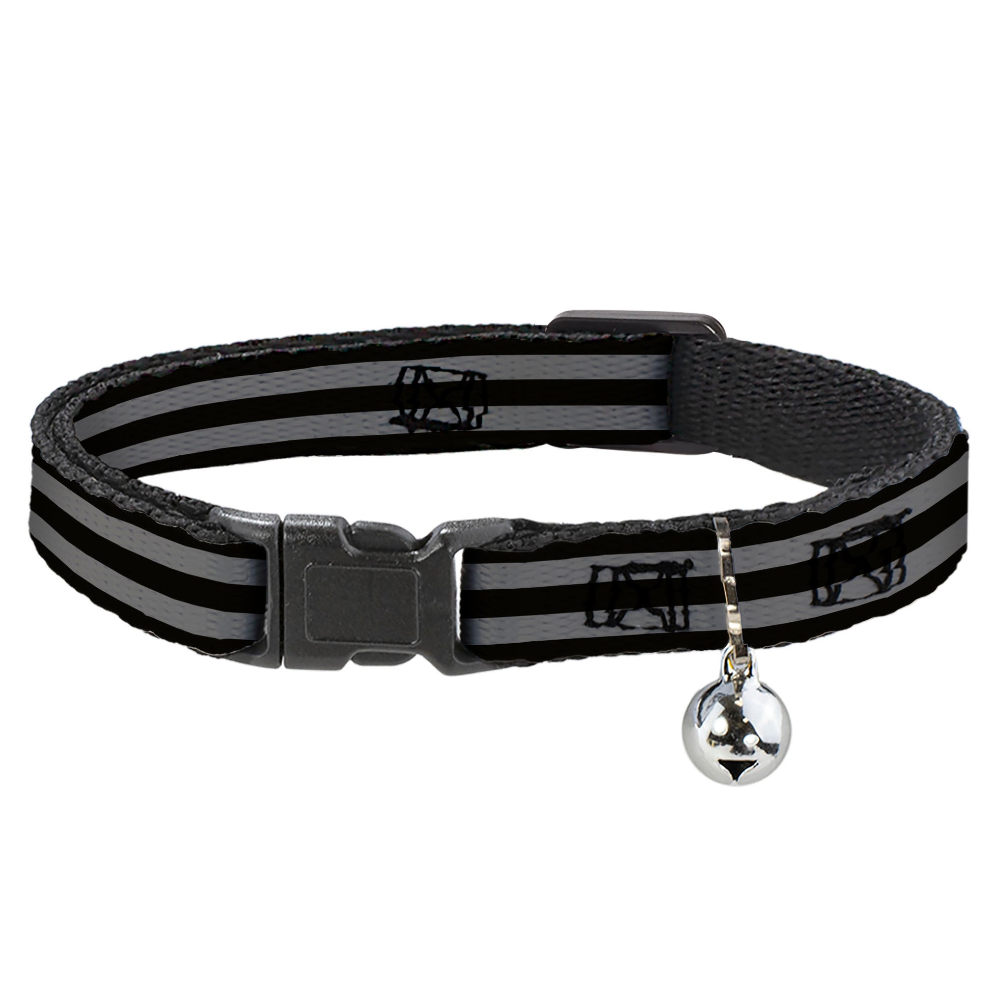 Cat Collar Breakaway - Stripes 3Black 2Gray Breakaway Cat Collars Buckle-Down