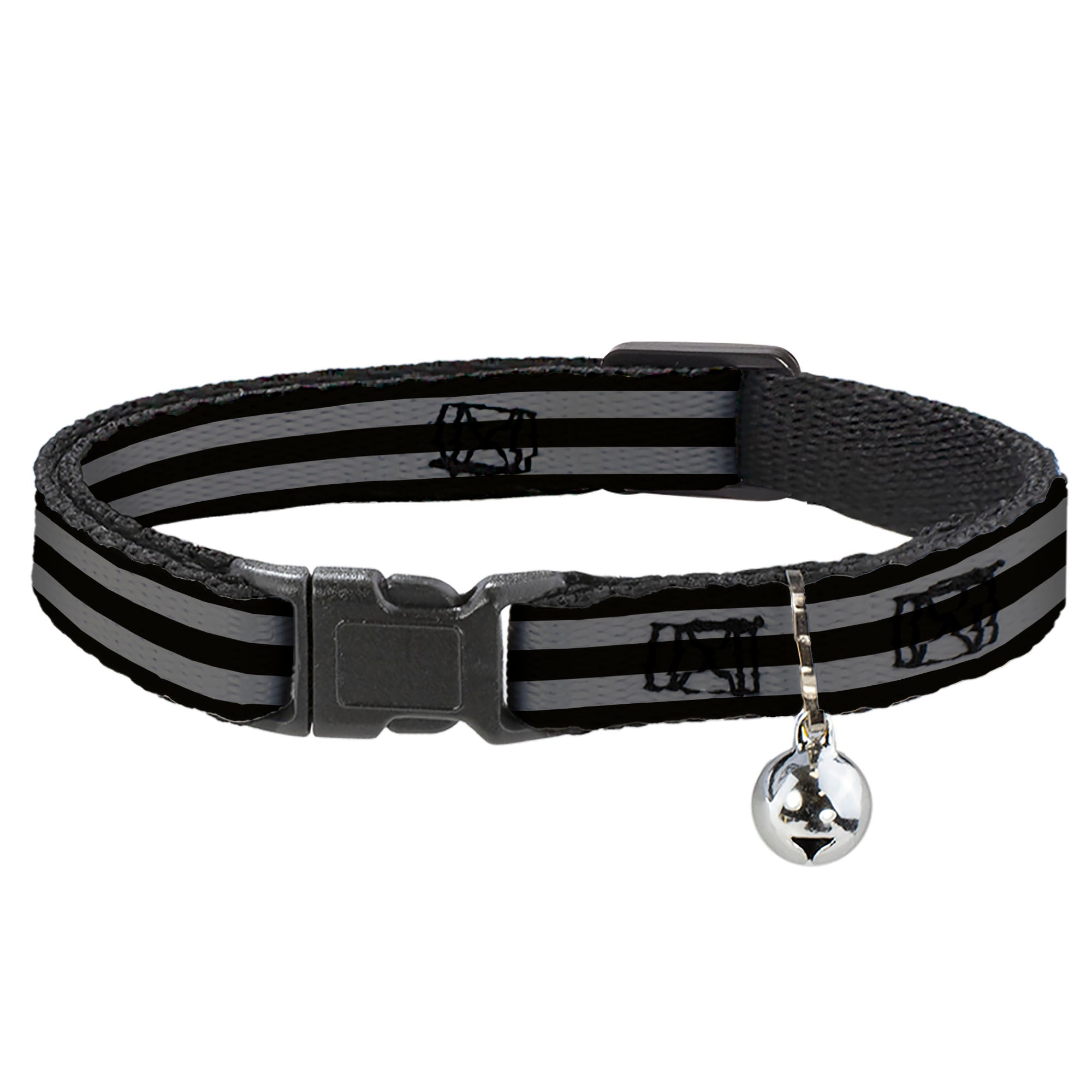 Cat Collar Breakaway - Stripes 3Black 2Gray Breakaway Cat Collars Buckle-Down