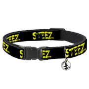 Cat Collar Breakaway - STEEZ Black Yellow Breakaway Cat Collars Buckle-Down