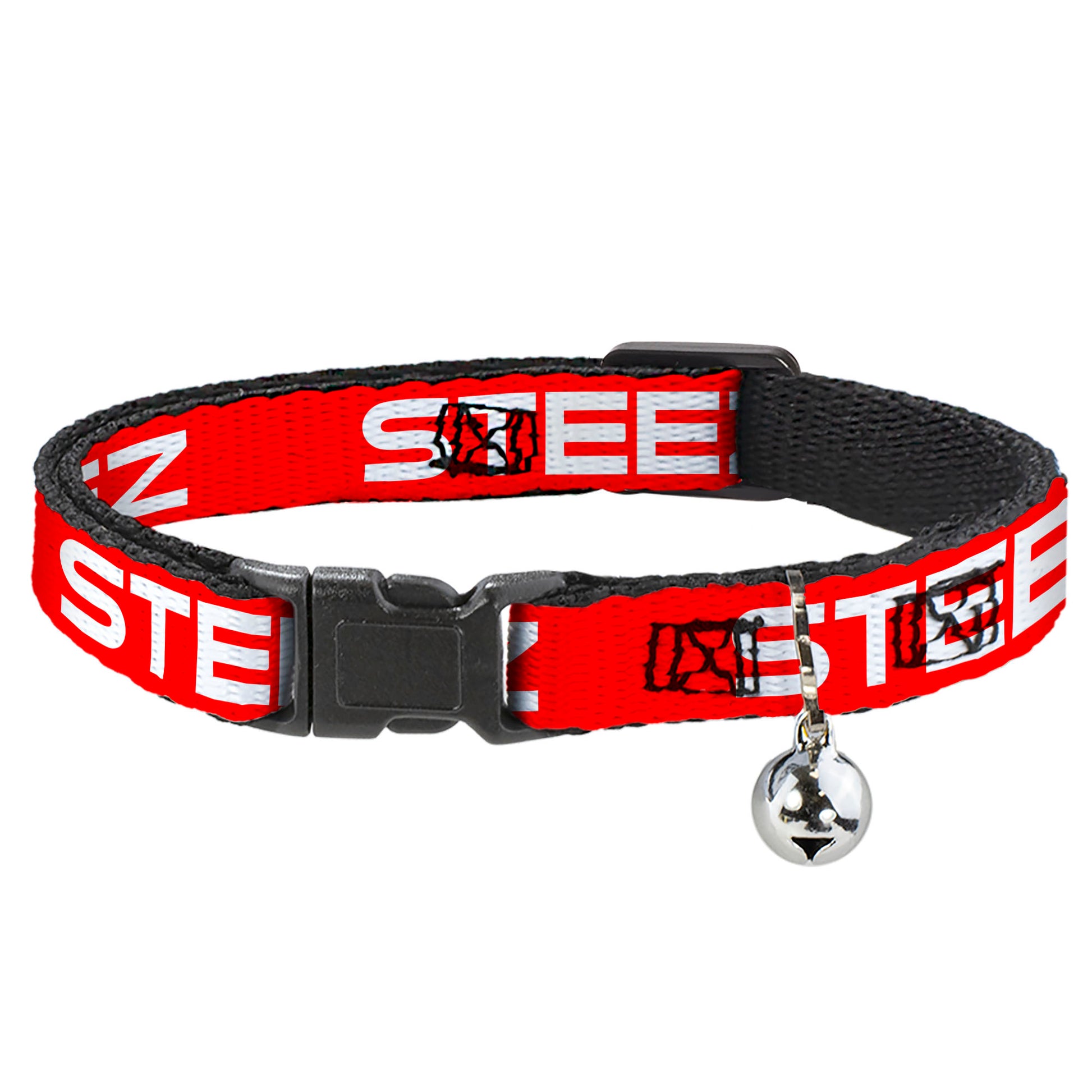 Cat Collar Breakaway - STEEZ Red White Breakaway Cat Collars Buckle-Down