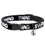 Cat Collar Breakaway - SWAG Black White Breakaway Cat Collars Buckle-Down