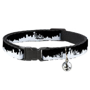 Cat Collar Breakaway - Seattle Solid Skyline Black White Breakaway Cat Collars Buckle-Down
