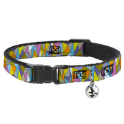 Cat Collar Breakaway - Stained Glass Mosaic Multi Color Breakaway Cat Collars Buckle-Down