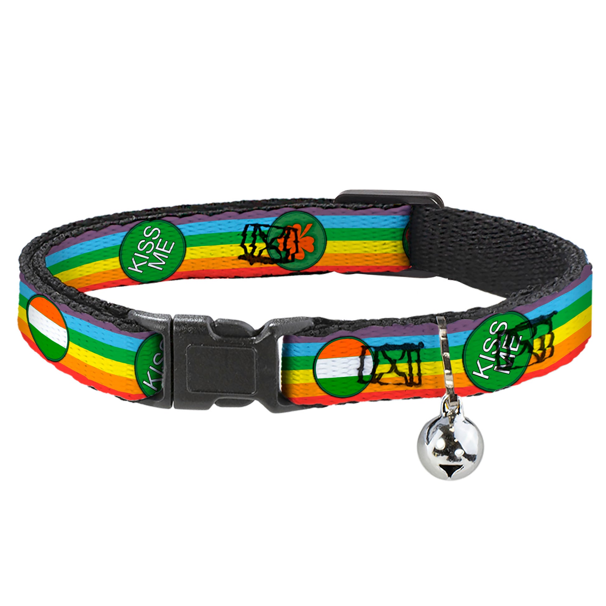 Cat Collar Breakaway - St. Pat's Rainbow Coins Breakaway Cat Collars Buckle-Down