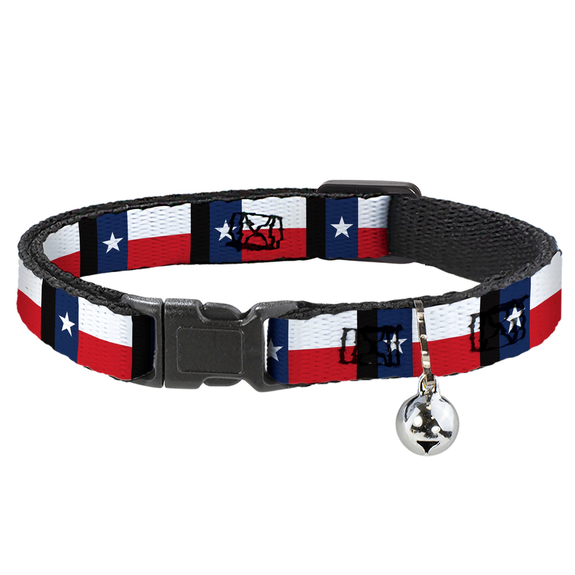 Cat Collar Breakaway - Texas Flag Black Breakaway Cat Collars Buckle-Down