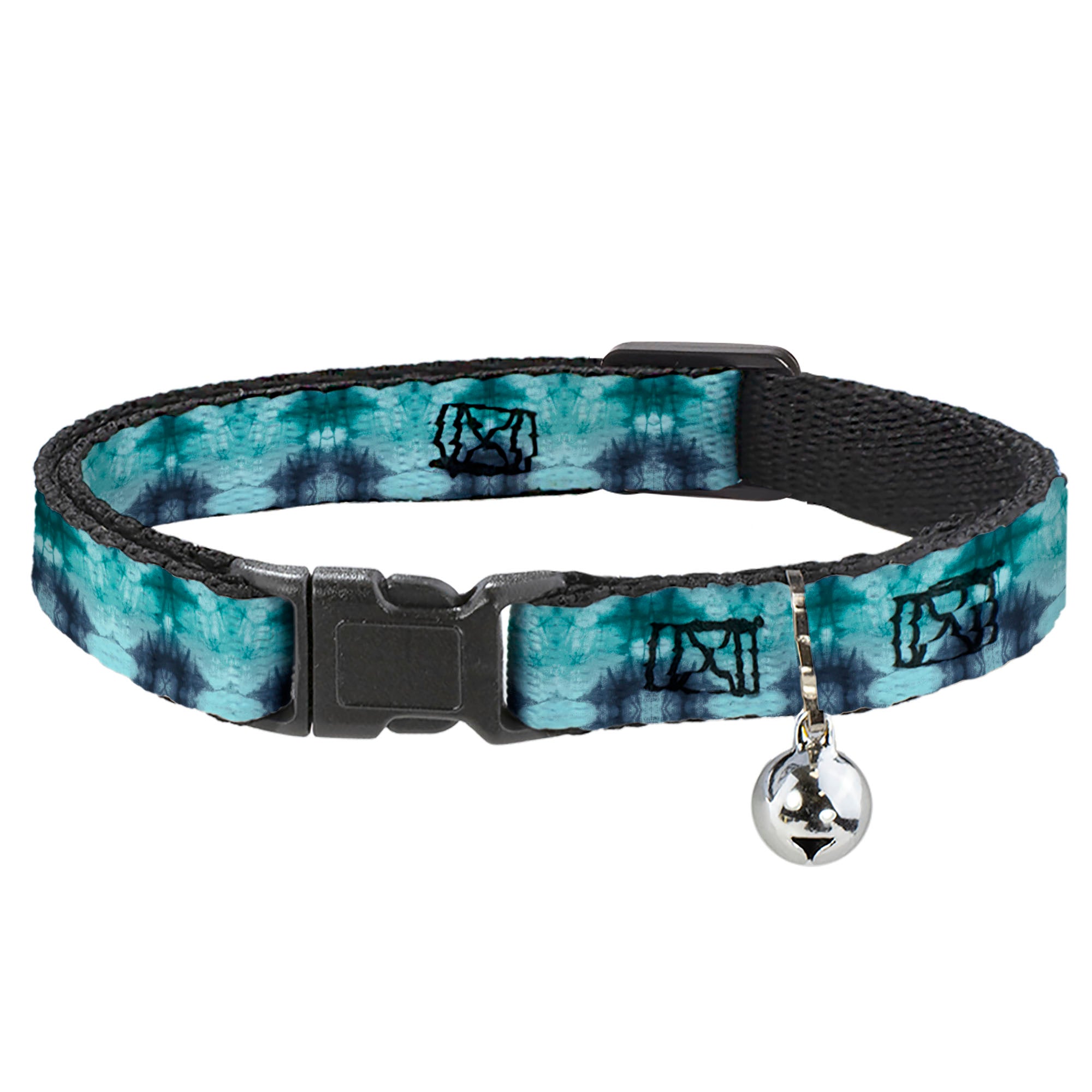 Cat Collar Breakaway - Tie Dye Reflection Turquoise Blues Breakaway Cat Collars Buckle-Down