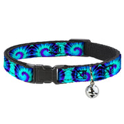 Cat Collar Breakaway - Tie Dye Swirl Purples Blues Breakaway Cat Collars Buckle-Down