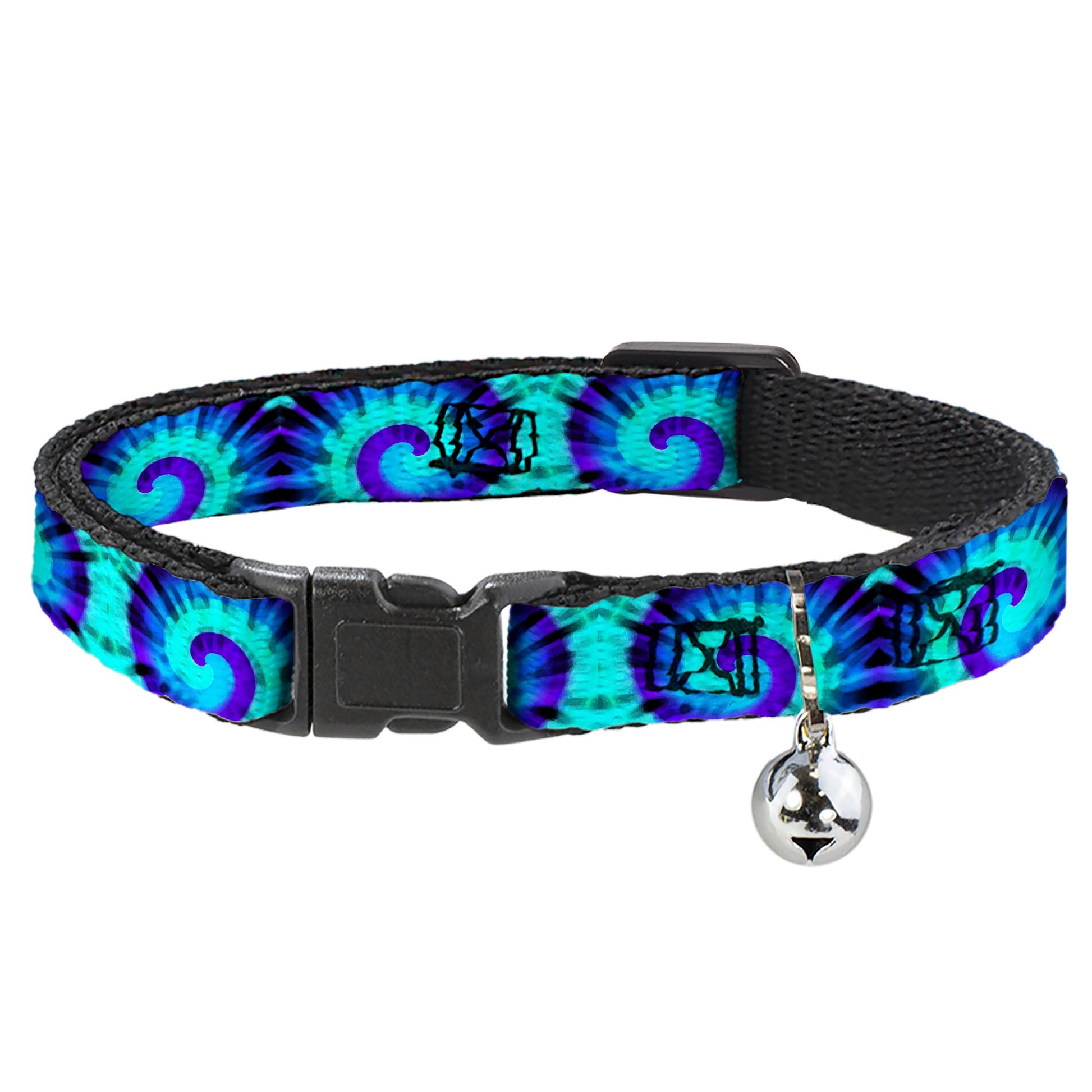 Cat Collar Breakaway - Tie Dye Swirl Purples Blues Breakaway Cat Collars Buckle-Down