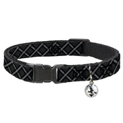 Cat Collar Breakaway - Buffalo Plaid X Charcoal Black Gray Breakaway Cat Collars Buckle-Down