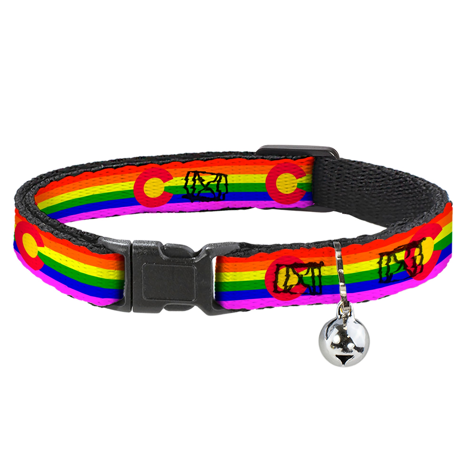 Cat Collar Breakaway - Colorado Flags2 Pride Breakaway Cat Collars Buckle-Down