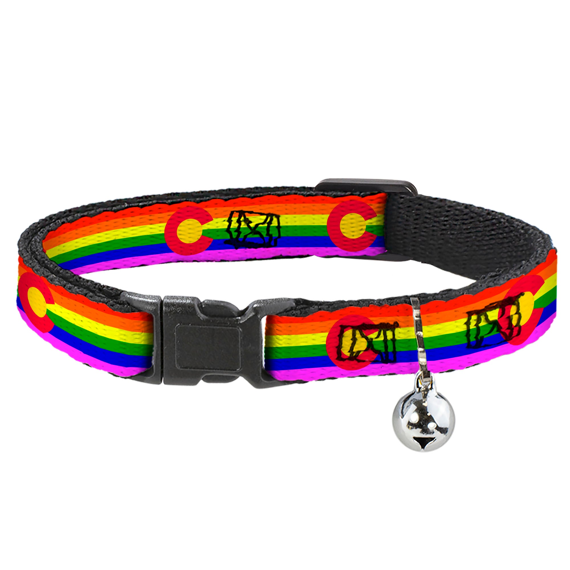 Cat Collar Breakaway - Colorado Flags2 Pride Breakaway Cat Collars Buckle-Down