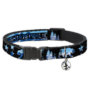 Cat Collar Breakaway - CALIFORNIA REPUBLIC Bear Stars Silhouette Black Scenic Mountains Breakaway Cat Collars Buckle-Down